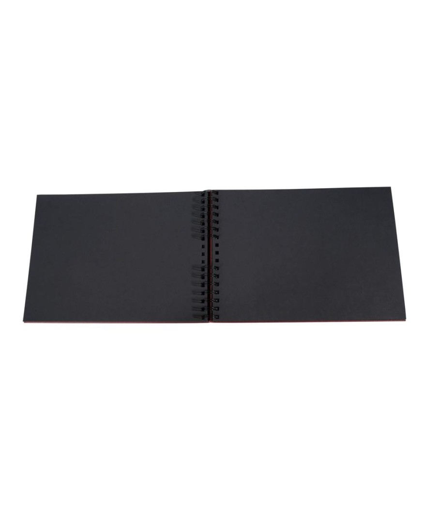 Album spiral 50p.noir 32x22cm LIFE rouge