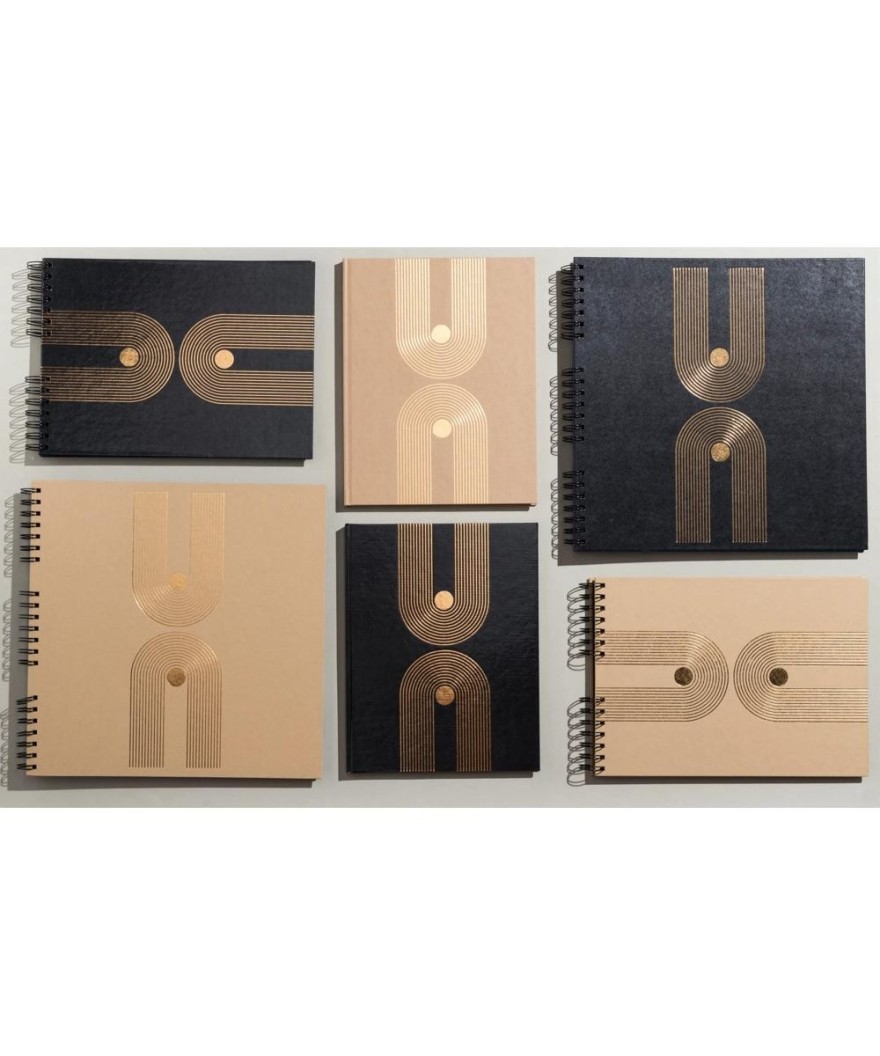 Alb spir 60p noir 32x32 cm Graphik kraft
