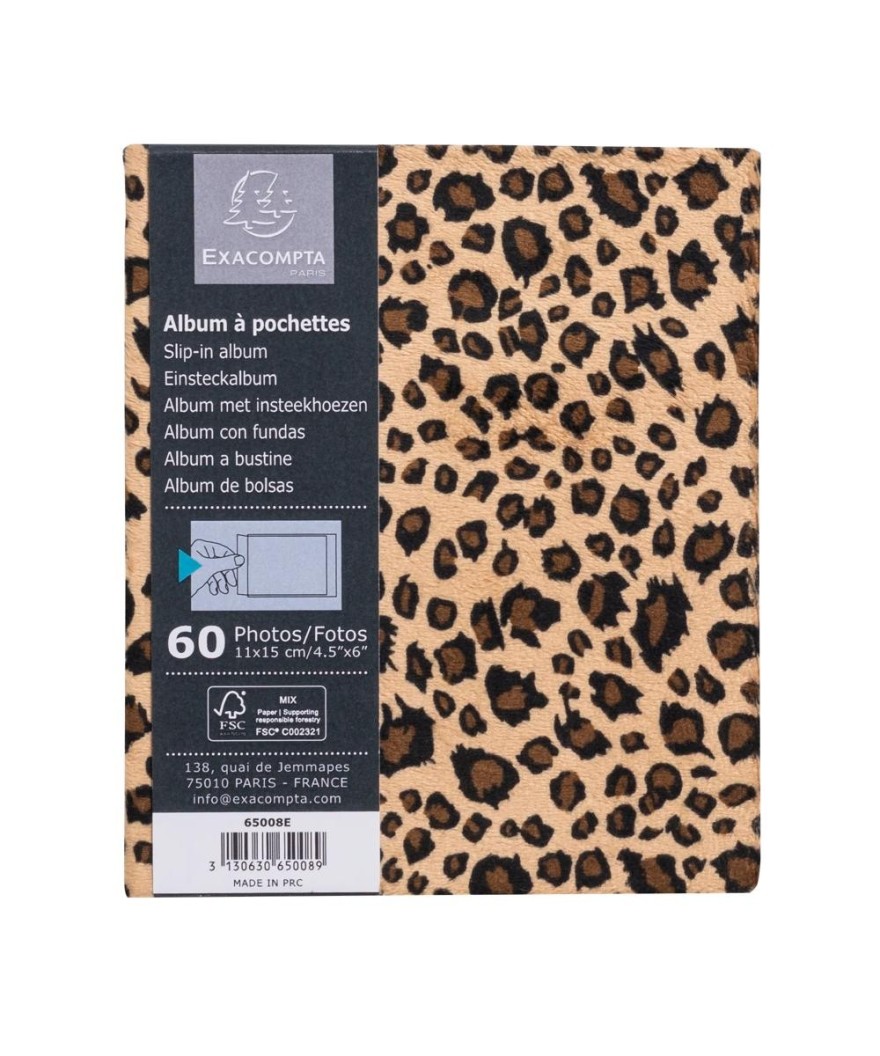 Alb pochettes 60 photos 11x15cm Leopard