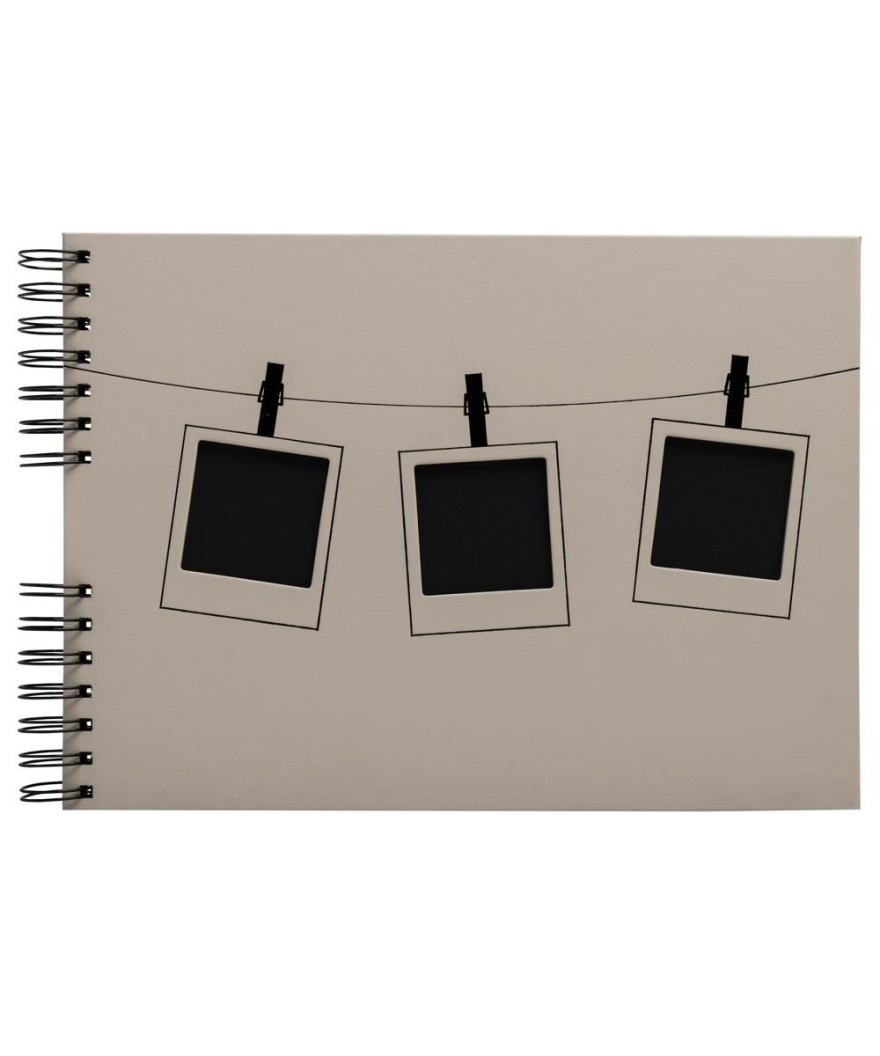 Alb spiral 50p noir 32x22 Instants beige