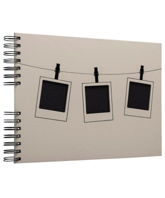 Alb spiral 50p noir 32x22 Instants beige
