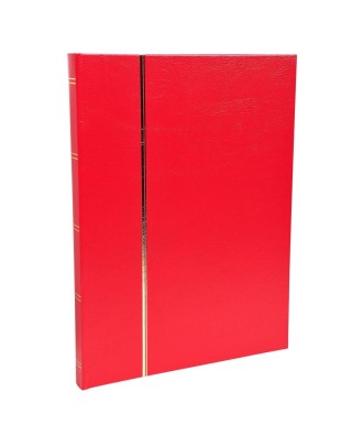 ALB.TIMB.22,5X30,5 Simili cuir rouge 16p
