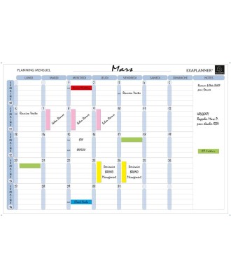 PLANNING MAGNETIQUE MENSUEL