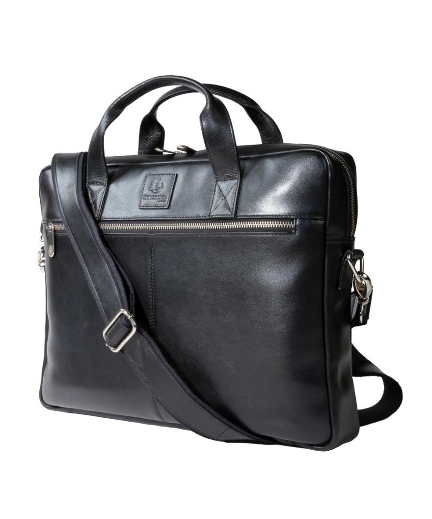 Sacoche ordinateur Exactive Cuir noir
