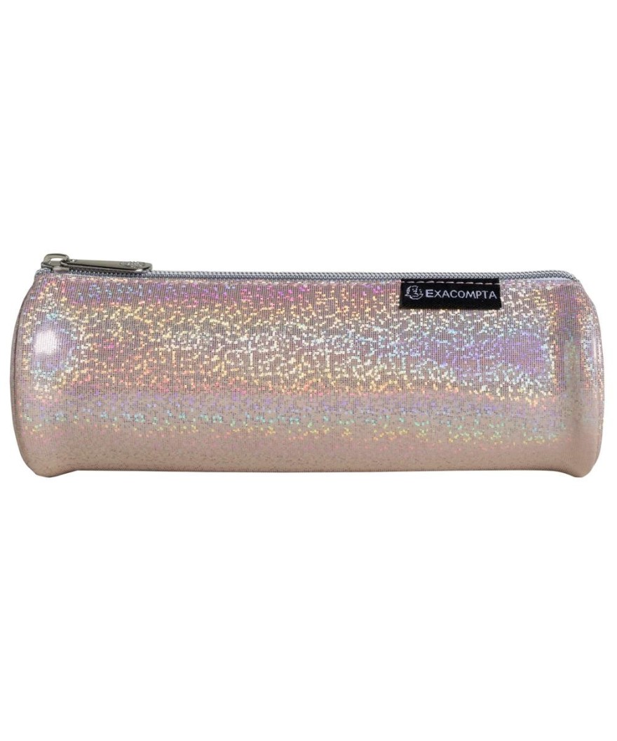 Trousse ronde PU Glitter 4 coul.ass