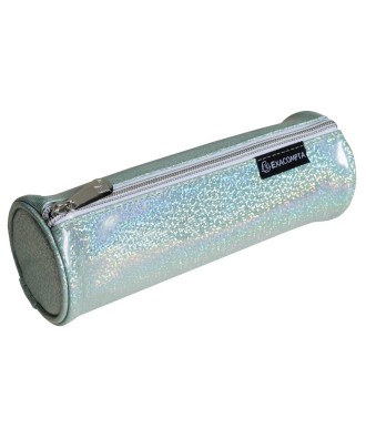 Trousse ronde PU Glitter 4 coul.ass