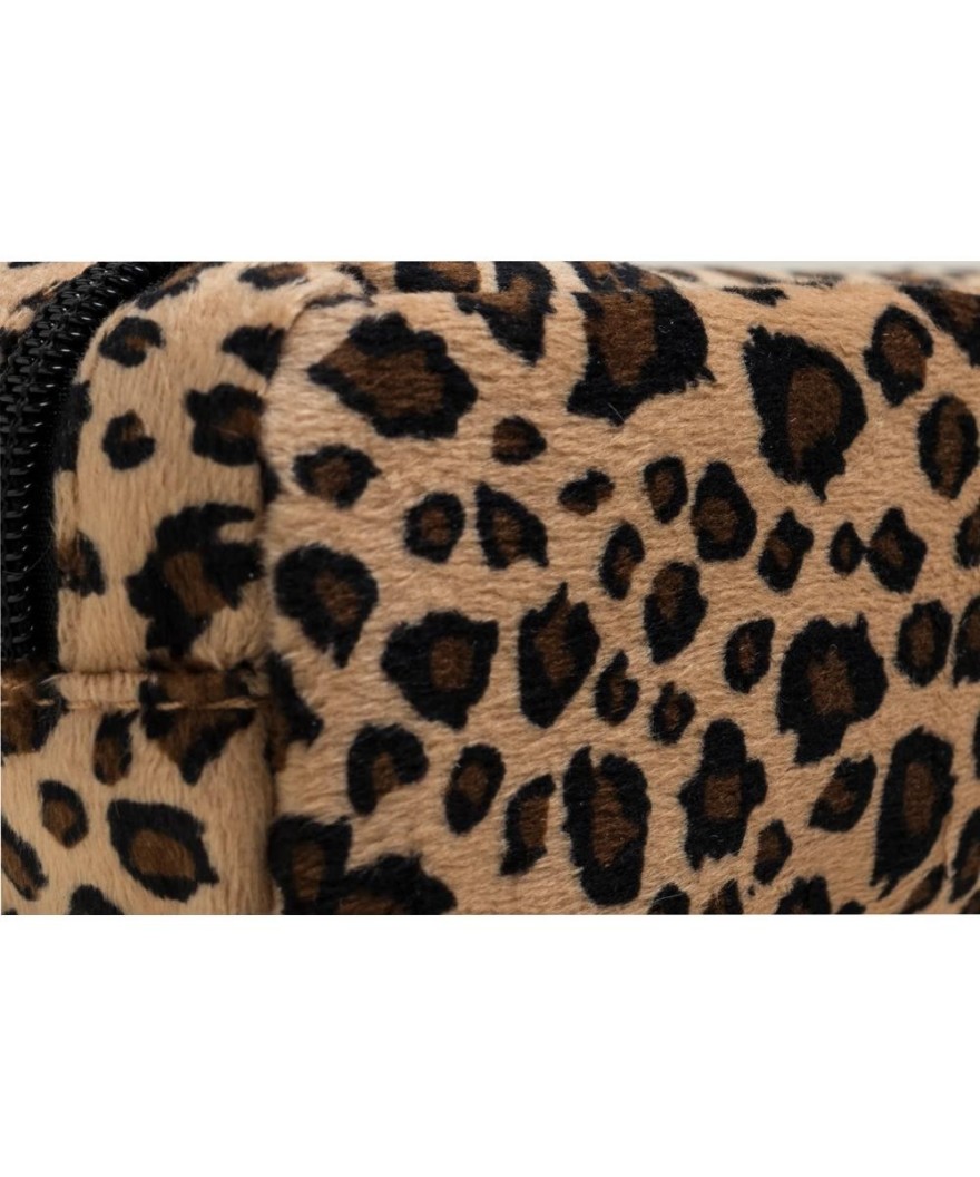 Trousse rectangle fourrure LEOPARD