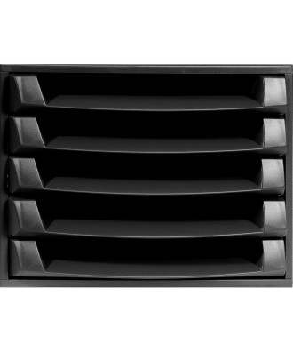 THE BOX 5 tiroirs ouvert ECOBlack noir