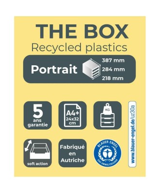THE BOX 5 tiroirs ouvert ECOBlack noir