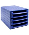 THE BOX 5 tiroirs ouv. FOREVER bleu coba