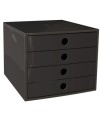 FILIBOX 4 tiroirs A4+ noir