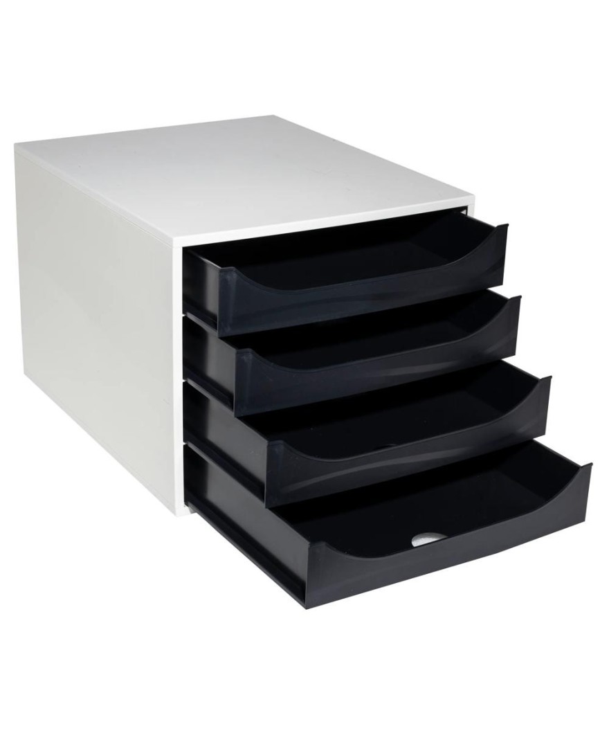 ECOBOX Caisson 4 tiroir Office gris/noir