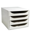 ECOBOX Caisson 4 tiroirs Office gris