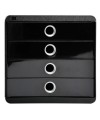 POP-BOX Metallic noir/argent