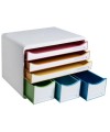 STORE-BOX MAXI 6 tiroir blanc/arlequin/b