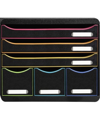 STORE-BOX MAXI 6 tiroir noir/arlequin/no