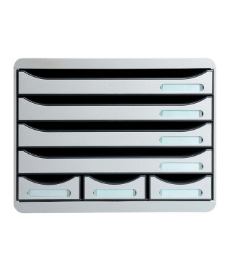 STORE-BOX MINI 7 tiroirs gris lumière