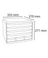 STORE-BOX MINI 7 tiroirs gris lumière
